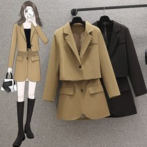 HQINT 여성 투피스 단품 캐주얼 상하세트 치마 니트세트 니트투피스 정장 세트 바지 정장세트 가을 봄 ZB-201556