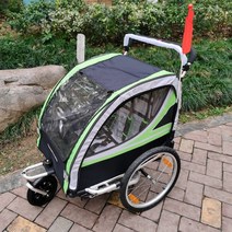 자전거트레일러 어린이 수레 카트캐리어 자전거용품 바구니 국토종주수첩, 그린