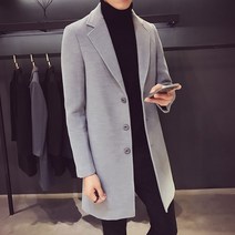 키작은남자코트 겨울 모직 롱 오버핏 싱글 슬림핏 비비드컬러 A05