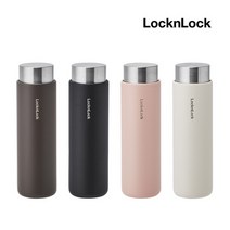 각인+포장무료 락앤락 플랫 밀폐 텀블러 420ml 레이저 각인 이니셜 선물 포장 추천, 블랙