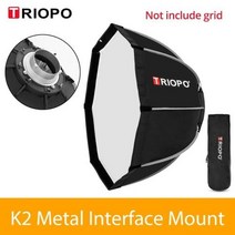 라앤모 스튜디오스탠드조명 TripoK2 55cm 65cm 90cm 120cm 릴리스 보웬스 마운트 팔각형 소프트 박스 허니콤 그리드 플래시 용 야외, 55cm Softbox+Kit 1