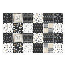 미끄럼 방지 방수 타일 스티커 셀프 접착 스트립 가능 DIY 욕실 주방 바닥 계단 아트 스타일 홈 데코, 20 HZ49_01 15cmx15cmx24PCS
