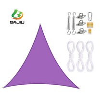 BAJIU 타프스크린 삼각형 홀리데이타프 그늘막 옥스퍼드 타프 액세서리 세트, 자주색, 6*6*6m