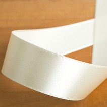 홀리코 선물 포장 공예 공단 실크 리본 끈 25mm 40mm (길이 9M), 3아이보리