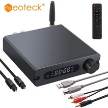 Neoteck 디지털 파워 오디오 앰프 블루투스 DAC 디지털 아날로그 컨버터 100W   100W 광 동축 USB 아날로그 오디오|앰프|, 1개, CHINA, Black