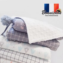 [Bonnichon]프랑스 보니숑 타이블랭킷/스몰사이즈/무형광 아기담요, 타이블랭킷(스몰)-캔디트리핑크(무형광)