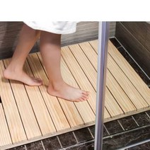 욕실발매트 문주문제작 샤워실 논슬립우드 신발깔창 화장실 방부목재 바닥 욕실매트 방수 물흡수 발매트, C04-50x50cm, T02-AAA뉴질랜드 소나무 친환경 나무를 솔질 왁스오