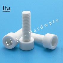 3-20pcs M3 M4 M5 M6 M8 M10 PP 폴리 프로필렌 육각 나사 홀 붙이 볼트 DIN912 방수 내식성, [06] M10       3pcs, [01] PP, [10] 35mm