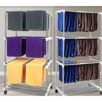 빨래 건조대 미용실 대용량 접이식 스테인리스 걸이대, 수건 72장 건조 가능