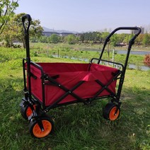 F-S 폴딩 트레일러 캠핑카고트레일러, 12 베어링 8 인치 PU 휠 브레이크 레드 푸시로드