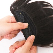 BBONG여자 똑딱이 헤어뽕 가발 뒷머리 볼륨지속 단발머리용13cm, 내츄럴 블랙