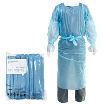 스카이 일회용 비닐가운 10매 블루 XL사이즈, XL 사이즈