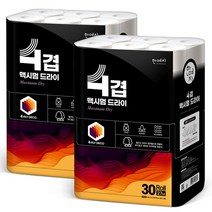 한예지 맥시멈드라이 4겹 천연펄프 화장지 27m 30롤 2팩, 없음