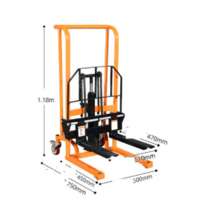 수동 유압 스태커 화물 운반용 카트 파렛트 운반기기, 200KG-0.85m 스트레이트 휠
