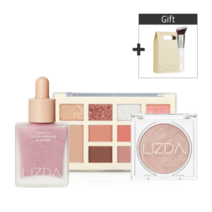 리즈다 선물세트 리즈다 블러셔&팔레트(10구)&하이라이터 set, 02 로제 코랄, 01 핑크 페어리+01 말랑 연서