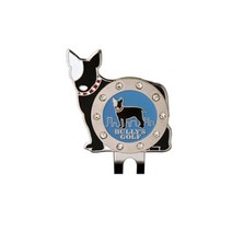 강아지 큐빅 자석 슬림 클립일체 볼마커 80타 50대여자 보기플레이어용 백순이 매너골프 눈에띠는, CB-6(오렌지)