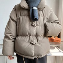 네모엔룩 여성용 더플하이넥 패딩 자켓