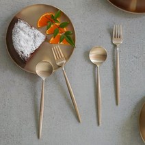 [놋담] 방짜유기 양식 디저트 커트러리 4P, 상세 설명 참조, 상세 설명 참조