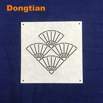 가죽공예 도안 클래식 일본식 사시코 템플릿 스텐실 소프트, 01 Fan Style, 1개