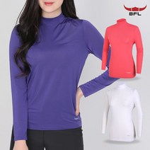 이지바이 BFL 실키웨이 여성 냉감 스트라이프 긴팔 반목 티셔츠 KP42LT033W