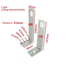 a형 브라켓 천장 안테나 브래킷 전 방향 라디오 버섯 4G 5G 공중 홀더 0.6mm 1mm 두께 L / U, [01] 0.6mm A type