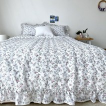 스노우 리플 여름 차렵 이불 세트 시어서커 지지미 시원한 흡한속건 꽃무늬 패턴 뱀부