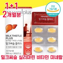 식약청 인증 식약처 인정 밀크씨슬 실리마린 추출물 밀크시슬 미크시슬 밀크시술 비타민 엽산 나이아신 간 건강 좋은 음식 40대 50대 60대 여성 남성 여자 남자 고함량 피로회복, 1+1 2개월분 - 다니마켓