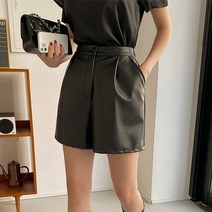 빈스홀릭 제이 핀턱 레자 숏팬츠