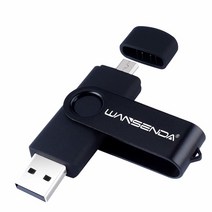 256GB 128GB 64GB 32GB 16GB OTG USB 플래시 드라이브 마이크로 USB 썸 드라이브 (32GB 퍼플), Black_32GB