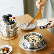 국산 미니 스텐 압력 밥솥 1인용 2인용 - 누룽지 3중안전장치 압력솥, 국산 압력솥 2인용