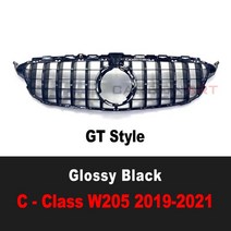2015-2020 C 클래스 W205 다이아몬드 그릴 메르세데스 C180 C200 C250 C300 350 400 세단 쿠프 w205GT C205, 09 Black Gt cam 19