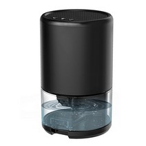 원룸제습기 공기청정 미니 화장실제습기 휴대용 미니 공기 건조기 1000ml 소형 음소거 자동 버킷 RGB 및, 01 Black_02 영국 플러그