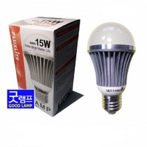 BUyuS15W LED전구/국산/벌브/열효율좋은/알루미늄다이캐스팅/전구색/주광색/KC인증 플럭스라이트굿딜 브이숍, 전구색, 본상품