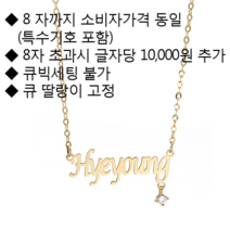 로이드 큐빅 포인트 이니셜 목걸이 14K 18K LN10062