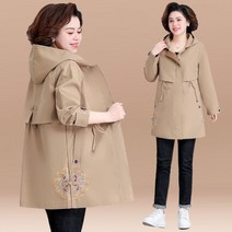 엄마봄옷 서양풍 고급코트 하프자켓 상의 2023 중장년 여성 봄가을 트렌치코트