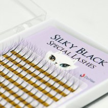 실키블랙 스패셜 래쉬 러시안 볼륨 속눈썹. 러볼 속눈썹연장 재료, 6D × 0.05mm, JC컬 × 8mm