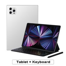 엘지태블릿글로벌 버전 패드 프로 태블릿 스냅드래곤 870 10 인치 HD 안드로이드 12GB 8800mAh 5G 네트워, 01 8GB 256GB, 08 White add keyboard
