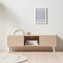 미니멀한 이케아스타일의 티비다이 원룸 거실장 KD529, 멀바우ABC25