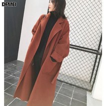 DFMEI 모직 코트 여중 롱 루즈핏 모리 가을 겨울 여성복 유행 모직 코트