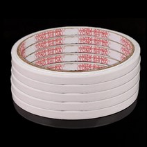 초강력 양면테이프 5 롤 양면 접착 테이프 6mm 8M 강한 접착제 종이 저널 홈 DIY 아트 공예 스티커 사무 용품, [01] 5 roll