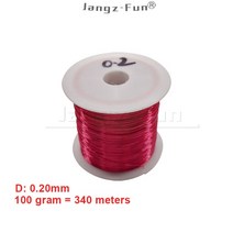 오토바이 전기부품 전선 100g 레드 폴리 우레탄 에나멜 처리 된 구리 와이어 니스 직경 0.10mm ~ QA-1/155R, 03 0.20mm 340meters