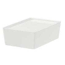 이케아 쿠기스 수납함 뚜껑 화이트 18x26x8cm 302.802.02