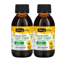 콤비타 Comvita Kids Manuka Honey Syrup 키즈 마누카꿀 데이타임 수딩 시럽 오렌지맛 118ml, 2팩