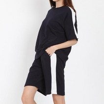 코디제이 여성 트레이닝복세트 절개배색반바지세트 투피스 빅사이즈 반바지 반팔티
