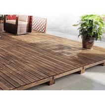 야외 데크 조립식 평상 테라스 정자 카페 원목 마루, 100x100m 높이 18cm