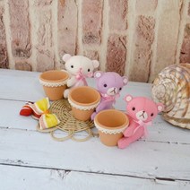 [바보사랑] 테디베어 미니바스켓 diy, 색깔:연보라, 상세 설명 참조