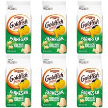 Pepperidge Farm Goldfish Parmesan Crackers 페퍼리지팜 골드피쉬 파마산 치즈 크래커 물고기 과자 187g 6봉, 한세트(6봉)