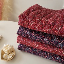 대폭)면60수 스몰리플라워 항아리누빔&보드레본딩 4종, 레드_본딩(-1000원)