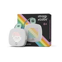 imagiCharm - 어린이를 위한 STEM 교육용 코딩 장난감 모바일 기반 게임과 프로그래밍 가능한 액세서리 쌍으로 나만의 픽셀 아트를 만들고 생명을 불어넣기 8-13세 이상의