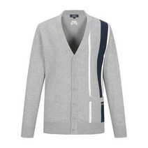 MARTINE GOLF Color Blocks Cardigan_Charcoal Men QM0DCD31138, 095